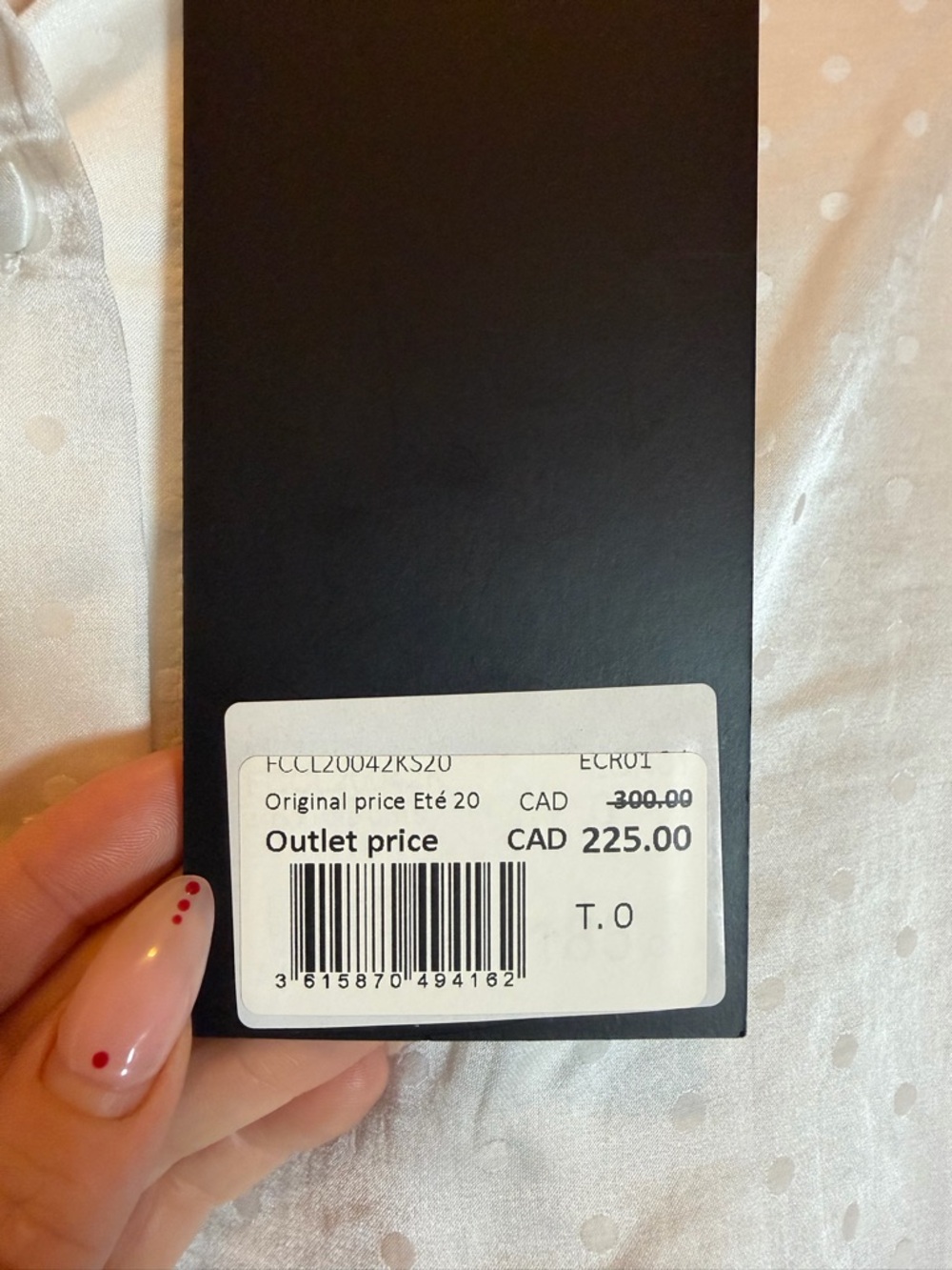 NWT The Kooples Silk Blend White Button-Down Spotted Blouse | $200 MSRP - Picture 9 of 10